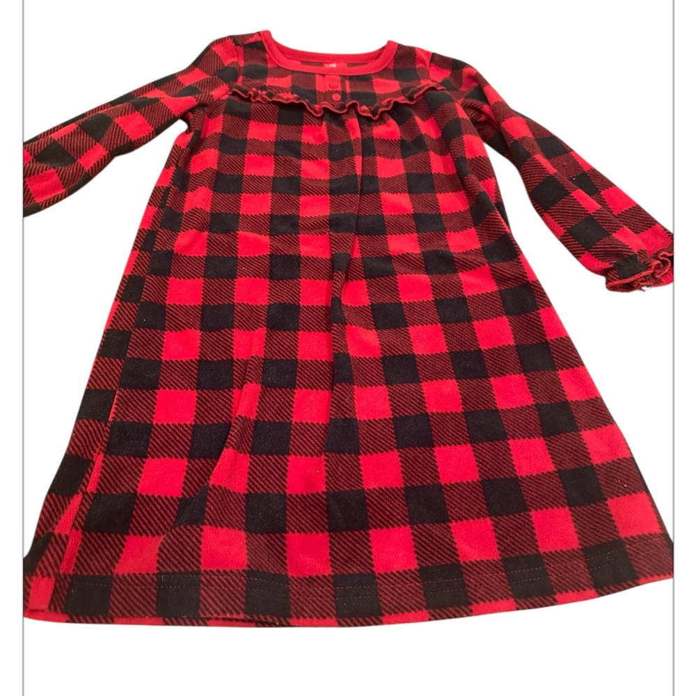 Carters, girls, nightgown Red and Black Plaid Kids Pajamas